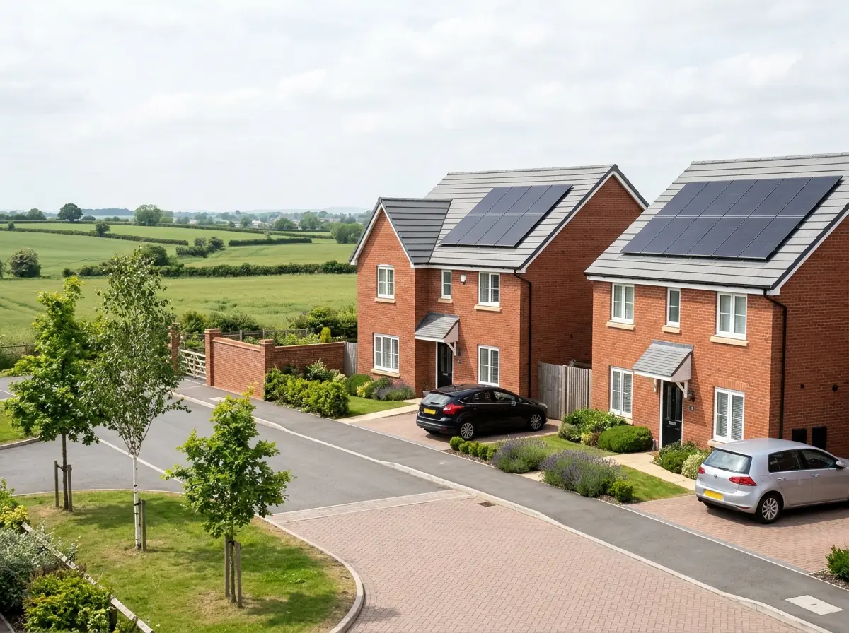 A residential street on the edge of Bingham, a small Nottinghamshire market town