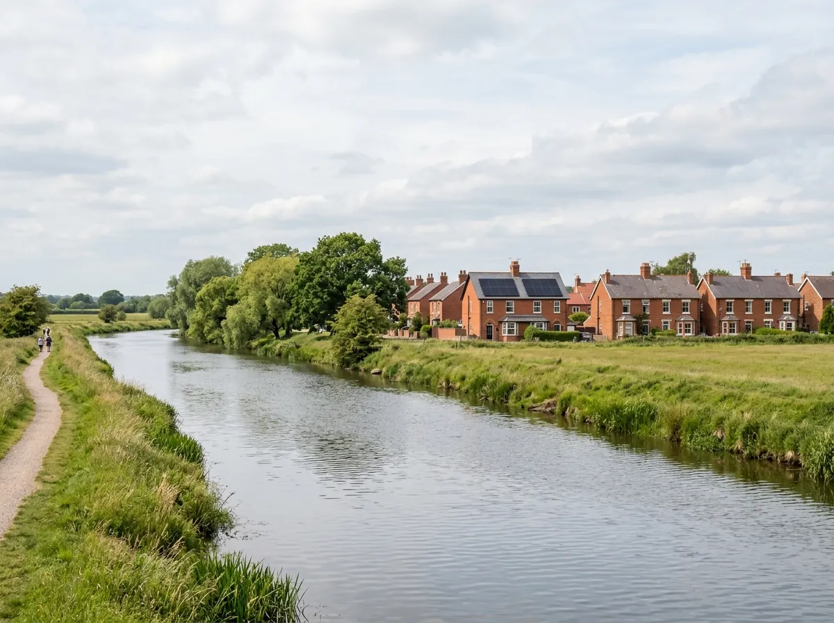 A wide, calm stretch of the River Trent in Nottinghamshire
