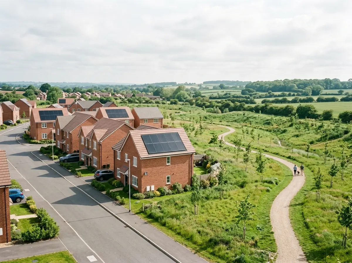 A wide view of a former colliery site in north Nottinghamshire being redeveloped