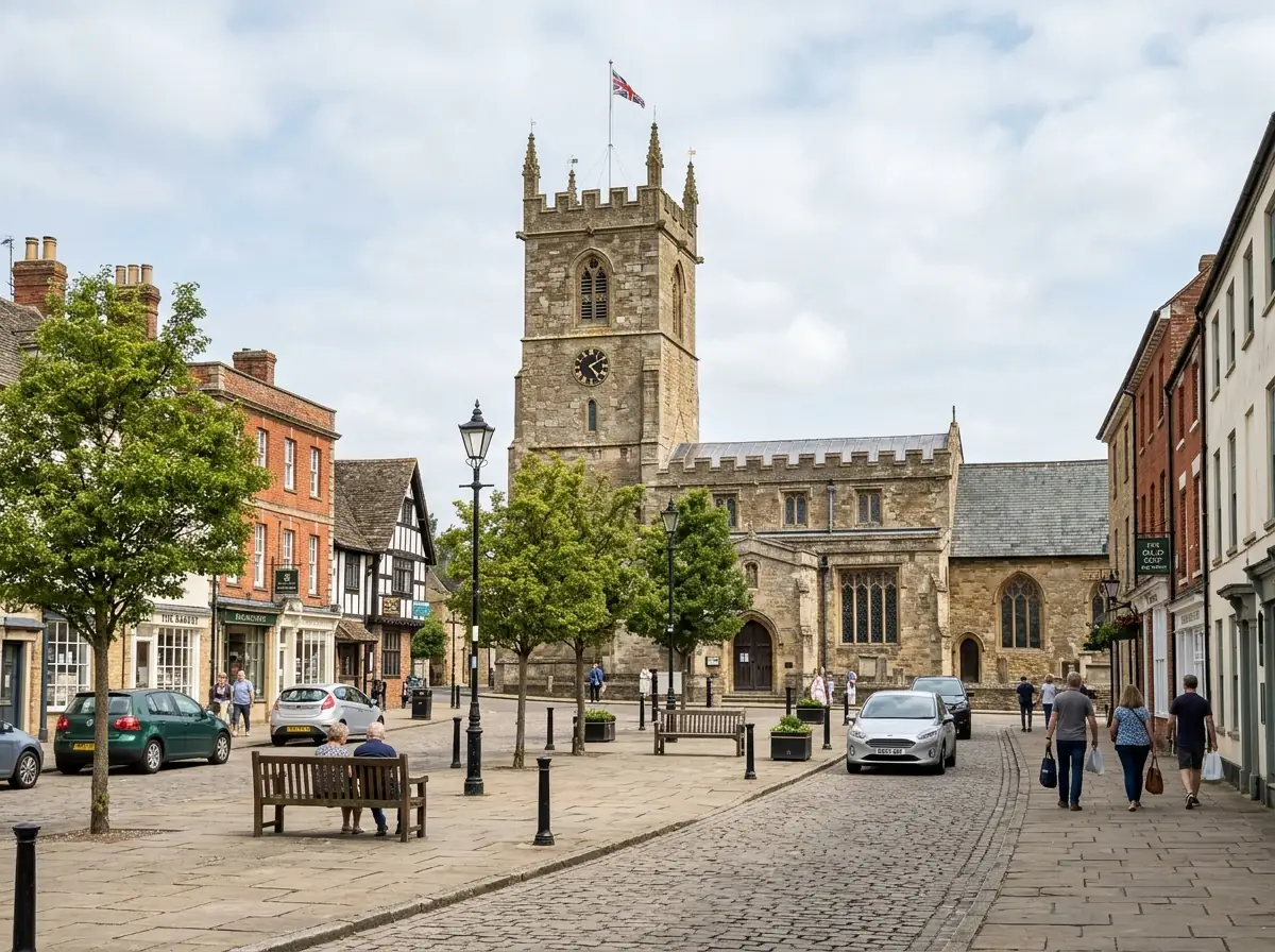 St Mary Magdalene Church overlooking Hucknall Market Place