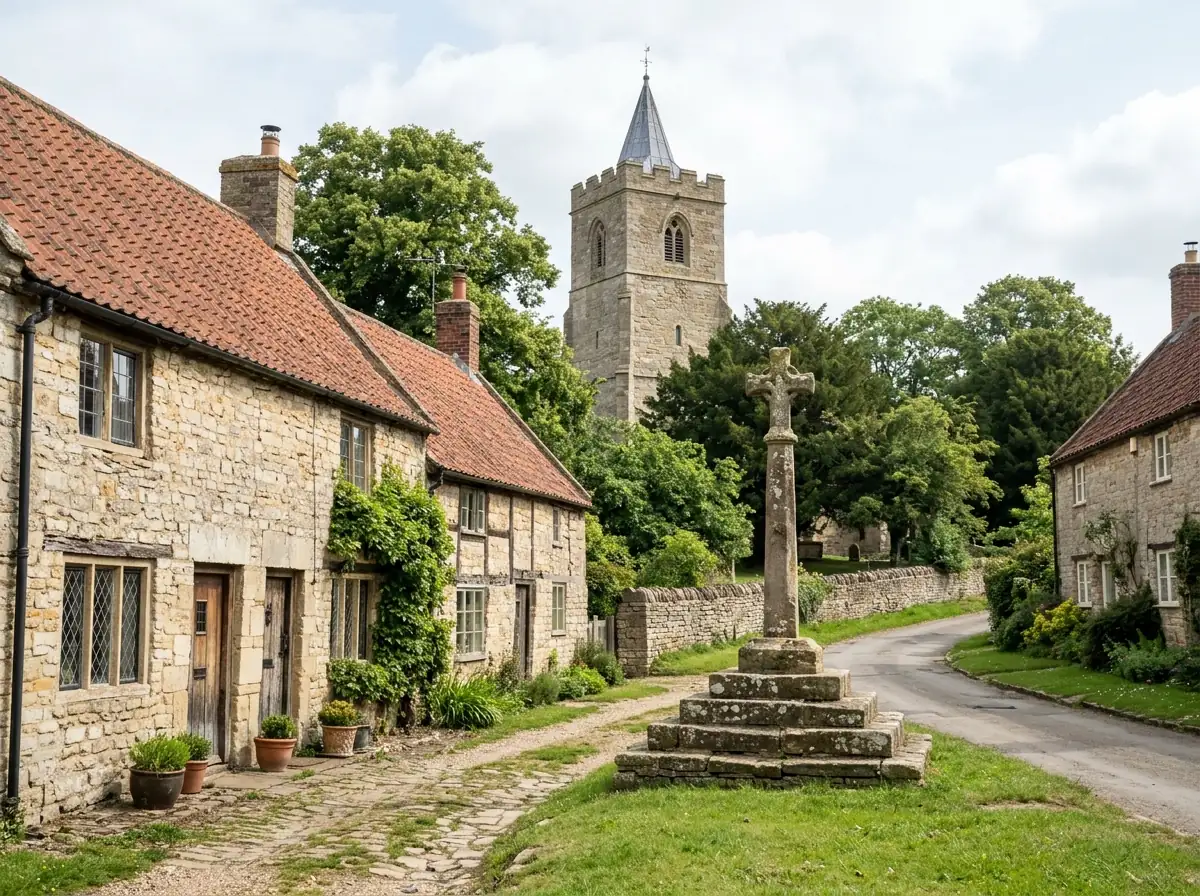 An old village corner in Nottinghamshire