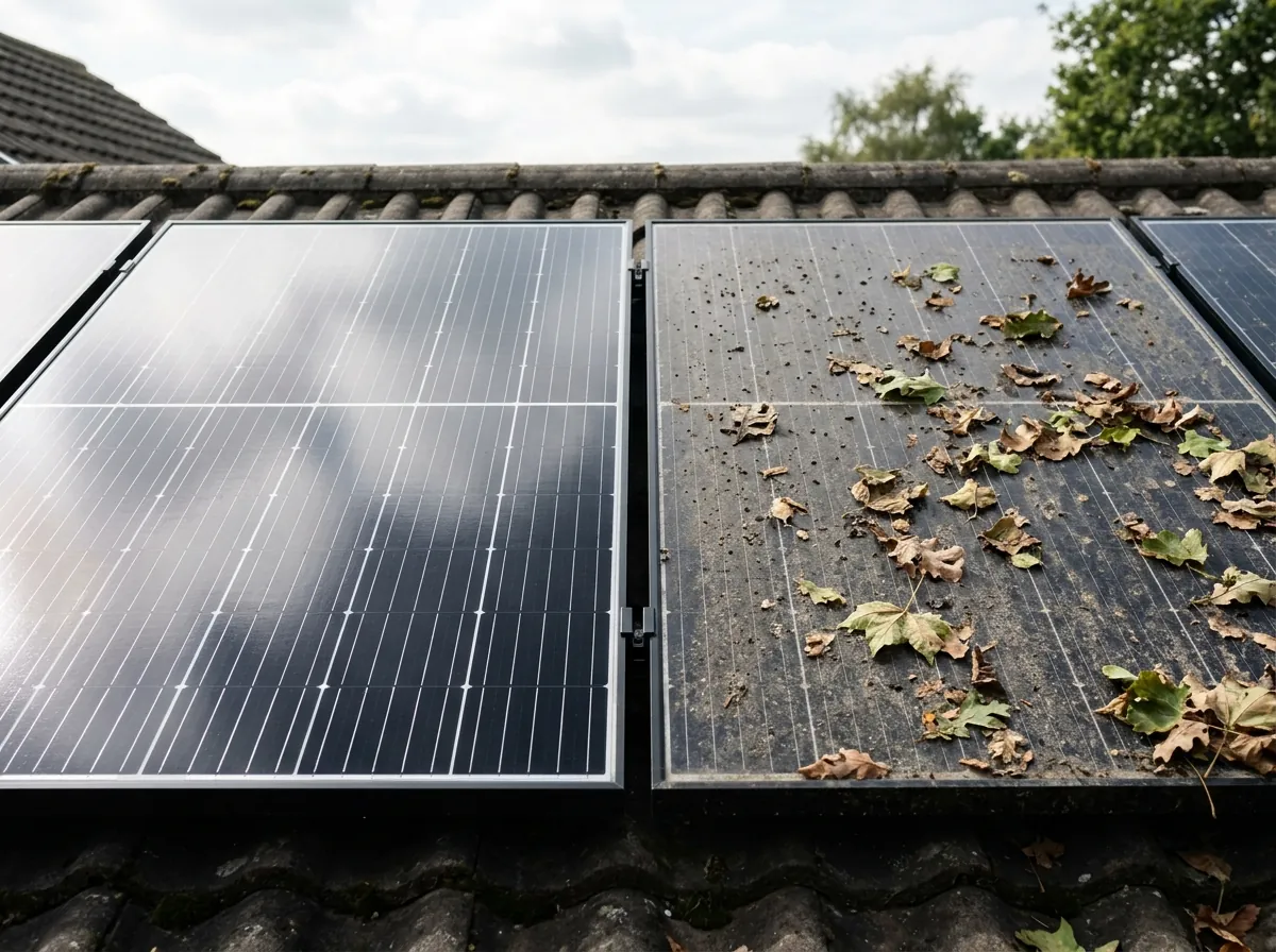 Close-up of a clean, gleaming black solar panel